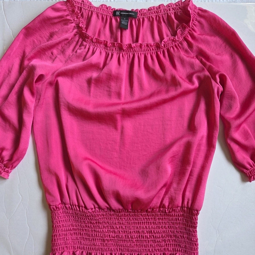 Pink Ruffled INC Women's Top - Picture 3 of 7